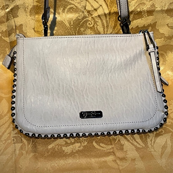 Jessica Simpson clutch/crossbody off white studded   5-C2A - Picture 1 of 10